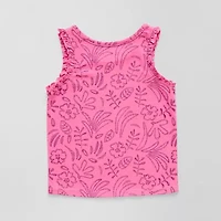 Okie Dokie Toddler & Little Girls Round Neck Sleeveless Tank Top