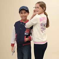 Disney Collection Little & Big Kid Boys Mickey Mouse Fleece Midweight Varsity Jacket