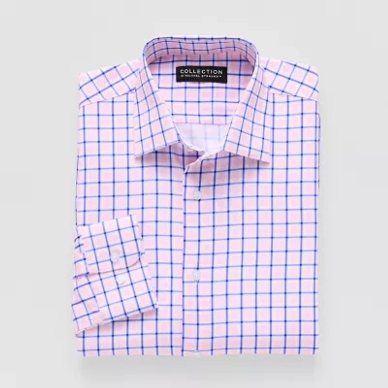 Collection By Michael Strahan Mens Slim Fit Easy Care Long Sleeve Dress Shirt
