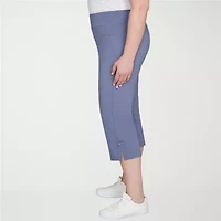 Hearts Of Palm Womens Straight Mid Rise Plus Capri Pant