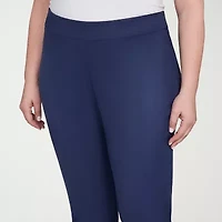 Hearts Of Palm Womens Skinny Mid Rise Plus Pull-On Pant