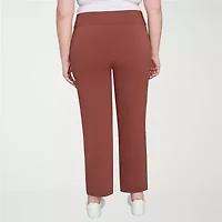 Hearts Of Palm Womens Plus Ankle Mid Rise Pull-On Pant