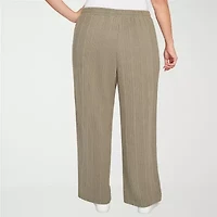 Hearts Of Palm Womens Straight Mid Rise Plus Pull-On Pant