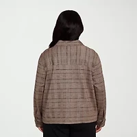 Hearts Of Palm Womens Lightweight Plus Shirt Jacket