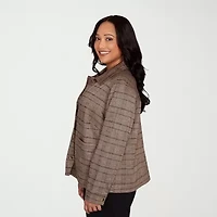 Hearts Of Palm Womens Lightweight Plus Shirt Jacket