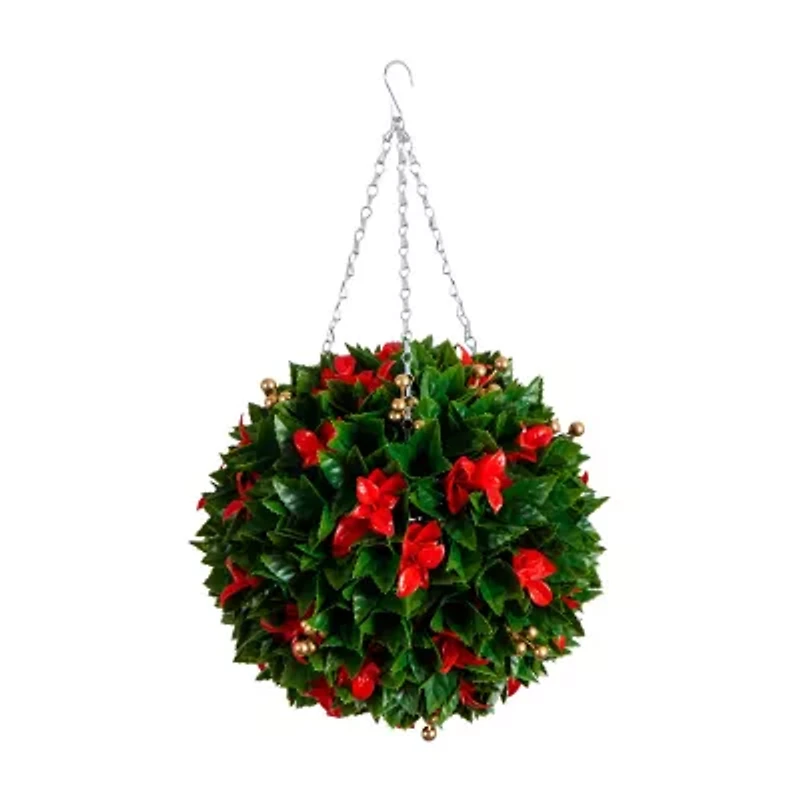 Nearly Natural 15in Red Tip Artificial Plant