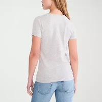 AEROPOSTALE Womens Round Neck Short Sleeve Regular Fit Juniors Graphic T-Shirt