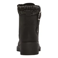 Pop Womens Vega Block Heel Booties