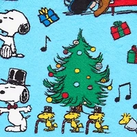 Womens Snoopy Microfleece Crew Neck Long Sleeve 2-pc. Pajama Sets
