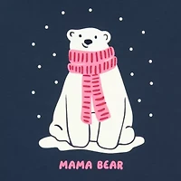 North Pole Trading Co. Polar Bear Womens Crew Neck Long Sleeve 2-pc. Matching Family Pajama Sets