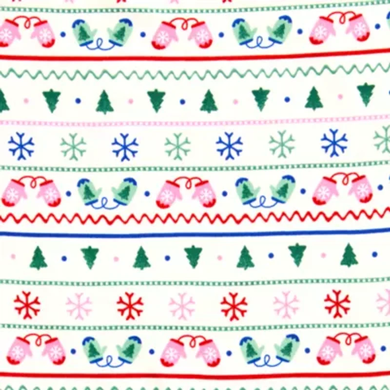 North Pole Trading Co. Very Merry Fairisle Womens Crew Neck Long Sleeve 2-pc. Matching Family Pajama Sets