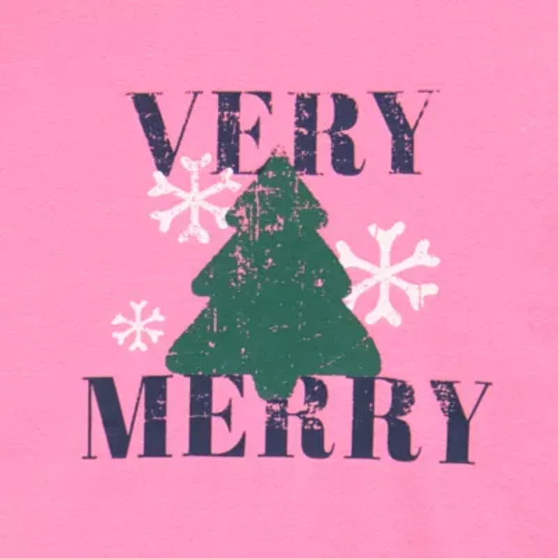 North Pole Trading Co. Very Merry Fairisle Womens Crew Neck Long Sleeve 2-pc. Matching Family Pajama Sets