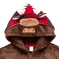 North Pole Trading Co. Unisex Adult Plush Hooded Long Sleeve Matching Family One Piece Pajama