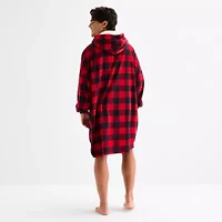 North Pole Trading Co. Moose Buffalo Check Unisex Adult Long Sleeve Fleece Hoodie