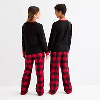 North Pole Trading Co. Moose Buffalo Big Kid Unisex Crew Neck Long Sleeve 2-pc. Matching Family Pajama Sets