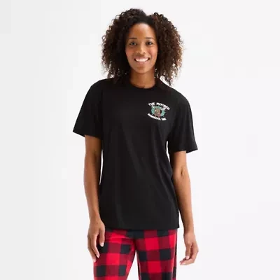 North Pole Trading Co. Moose Buffalo Unisex Adult Crew Neck Short Sleeve Matching Family Pajama Top