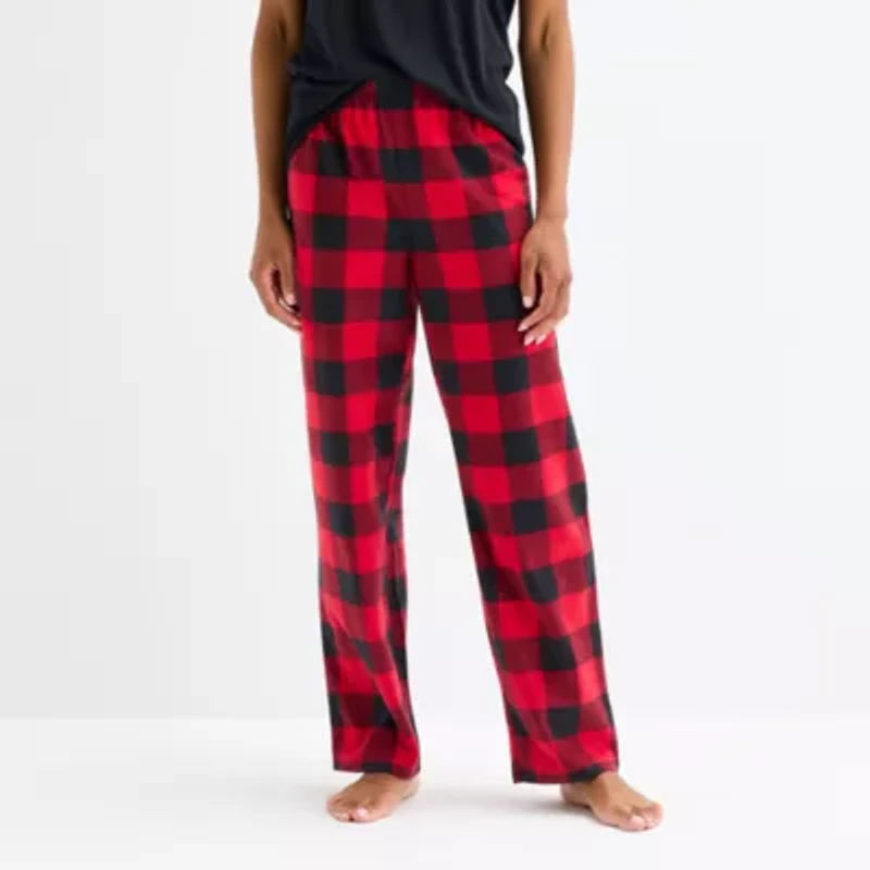 North Pole Trading Co. Moose Buffalo Unisex Adult Microfleece Matching Family Pajama Pants