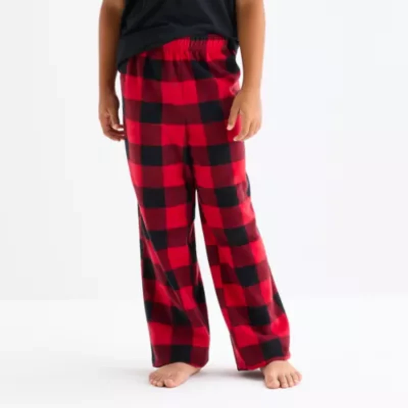 North Pole Trading Co. Moose Buffalo Big Kid Unisex Microfleece Matching Family Pajama Pants