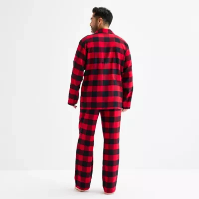North Pole Trading Co. Mens Flannel Long Sleeve 2-pc. Matching Family Pajama Sets