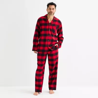North Pole Trading Co. Mens Flannel Long Sleeve 2-pc. Matching Family Pajama Sets