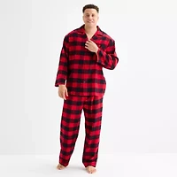 North Pole Trading Co. Mens Flannel Long Sleeve 2-pc. Matching Family Big Pajama Sets