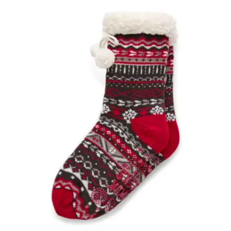 Muk Luks Cabin Womens 1 Pair Slipper Socks