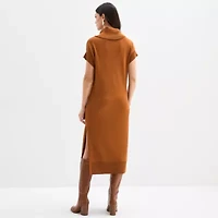 Isabel & Nina Womens Short Sleeve Sweater Dress