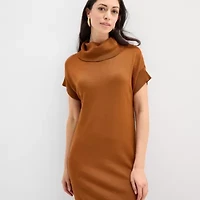 Isabel & Nina Womens Short Sleeve Sweater Dress