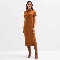 Isabel & Nina Womens Short Sleeve Sweater Dress