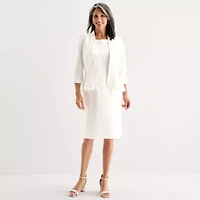 Maya Brooke Womens High-Low Jacket Dress