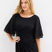 Connected Apparel Womens Short Sleeve Sheath Dress