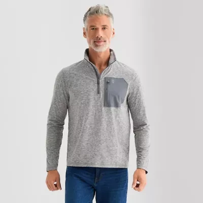 Free Country Mens High Neck Long Sleeve Active Quarter-Zip Pullover