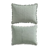 Laura Ashley Gracies Gingham Easy Care Quilt Set