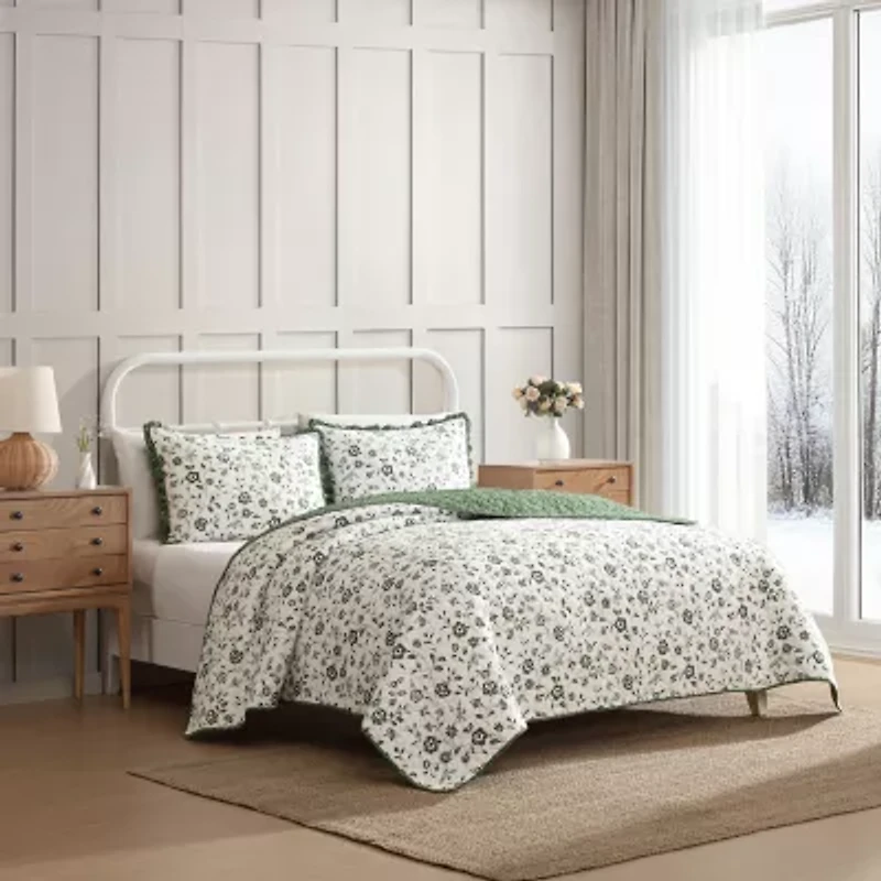Laura Ashley Miranda Easy Care Quilt Set