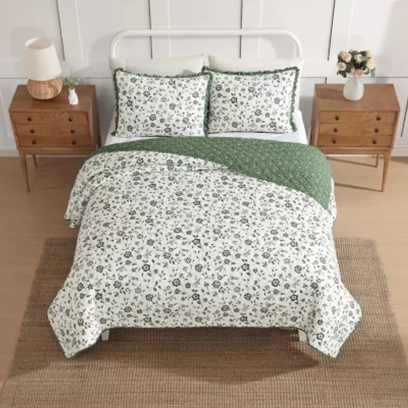 Laura Ashley Miranda Easy Care Quilt Set