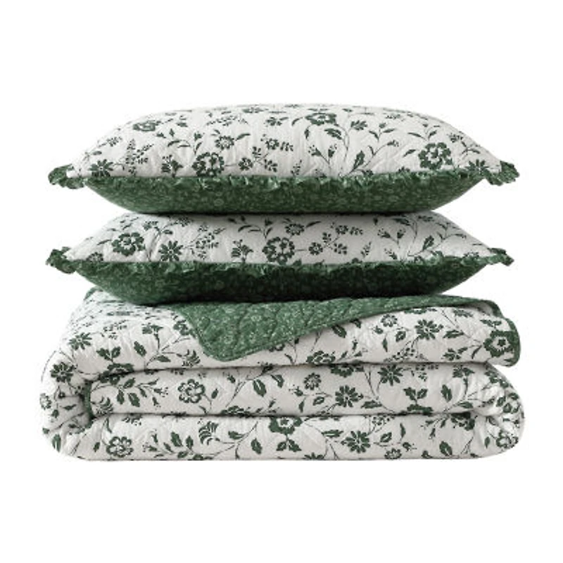 Laura Ashley Miranda Easy Care Quilt Set