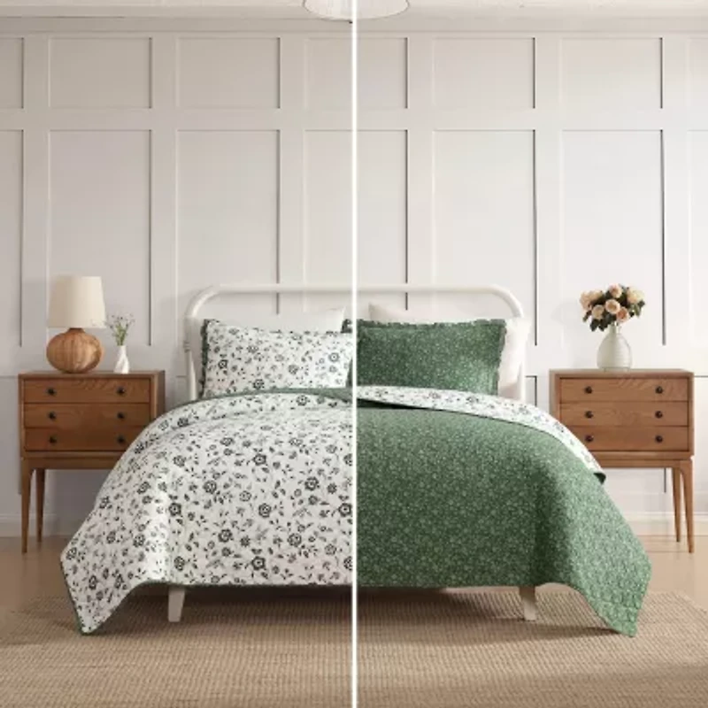 Laura Ashley Miranda Easy Care Quilt Set