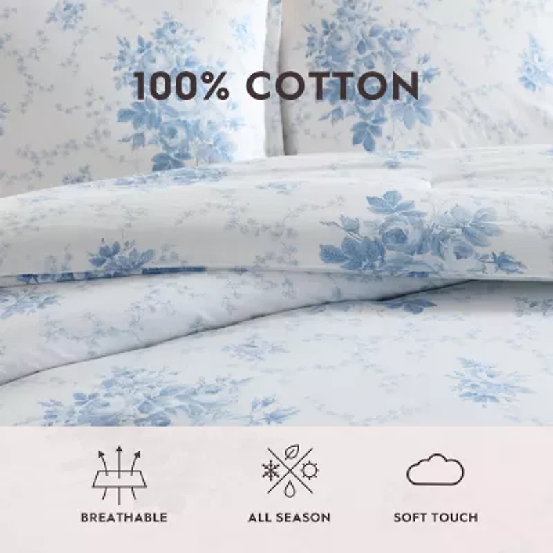 Laura Ashley Sophia Easy Care Duvet Cover Set