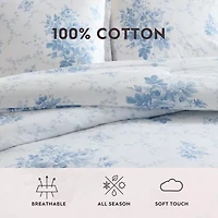 Laura Ashley Sophia Easy Care Duvet Cover Set