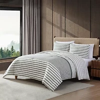 Eddie Bauer Cooper Stripe Midweight Easy Care Comforter Set
