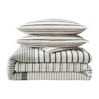 Eddie Bauer Cooper Stripe Midweight Easy Care Comforter Set
