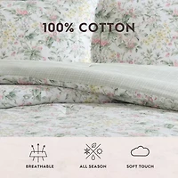 Laura Ashley Bramble Floral Midweight Easy Care Comforter Set