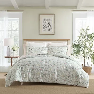 Laura Ashley Bramble Floral Midweight Easy Care Comforter Set