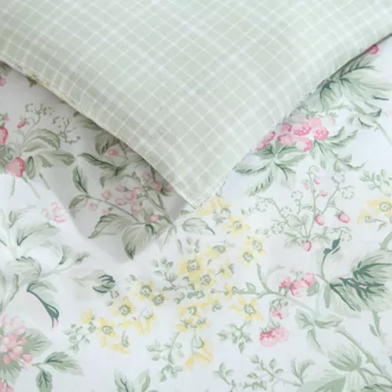 Laura Ashley Bramble Floral Midweight Easy Care Comforter Set