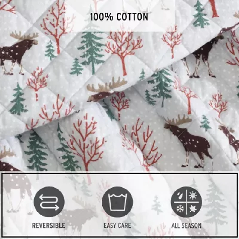 Eddie Bauer Mountain Moose Easy Care Quilt Set