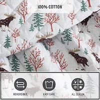 Eddie Bauer Mountain Moose Easy Care Quilt Set