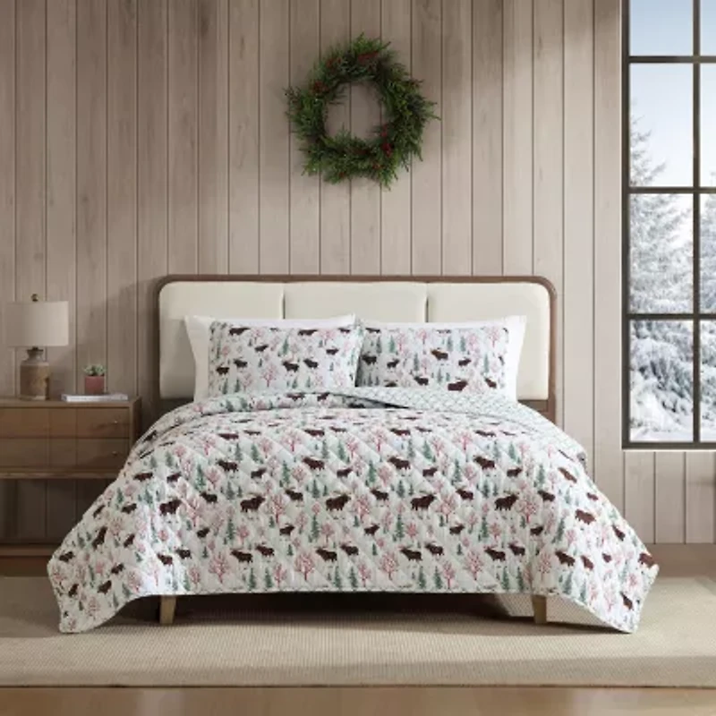 Eddie Bauer Mountain Moose Easy Care Quilt Set