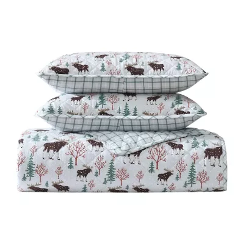 Eddie Bauer Mountain Moose Easy Care Quilt Set