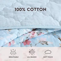 Laura Ashley Blissful Dreams Easy Care Quilt Set