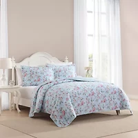 Laura Ashley Blissful Dreams Easy Care Quilt Set